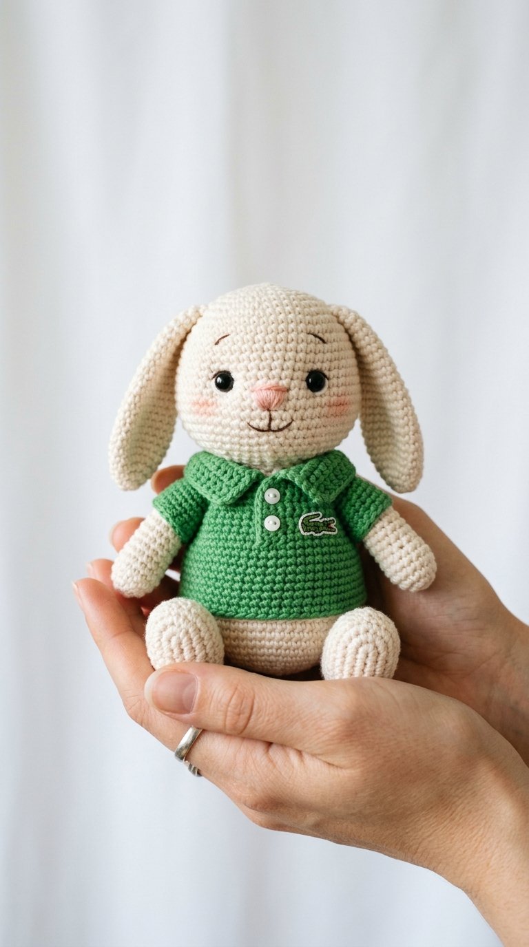 Bunny Wearing Polo Shirt Crochet - Free Crochet Pattern