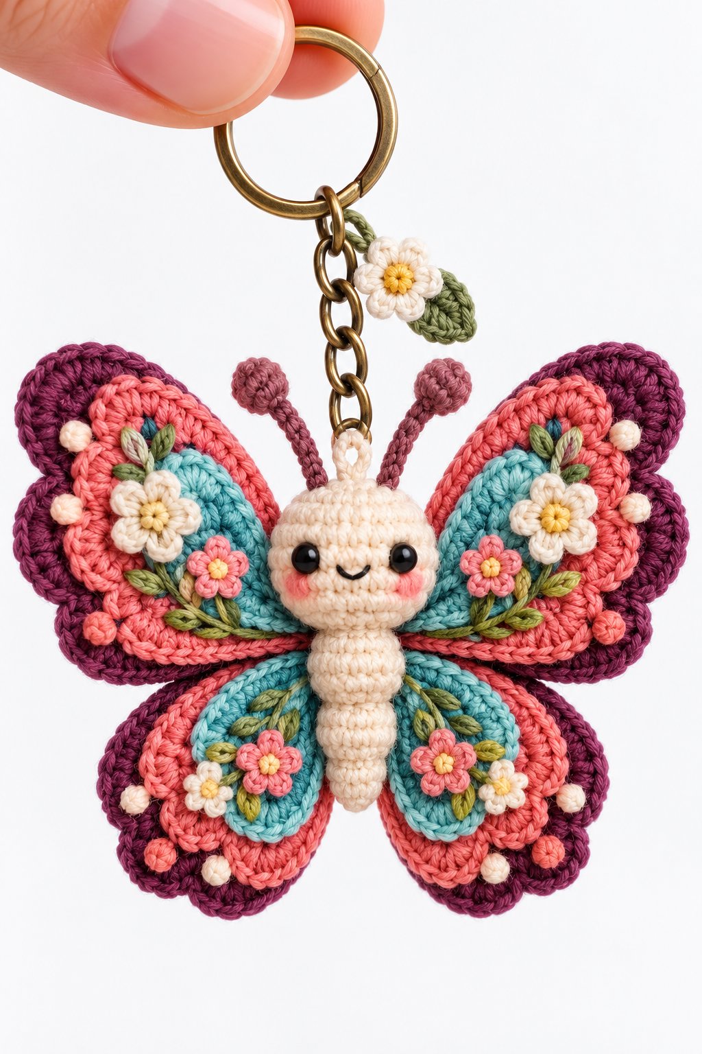 Butterfly Keychain - Easy Crochet