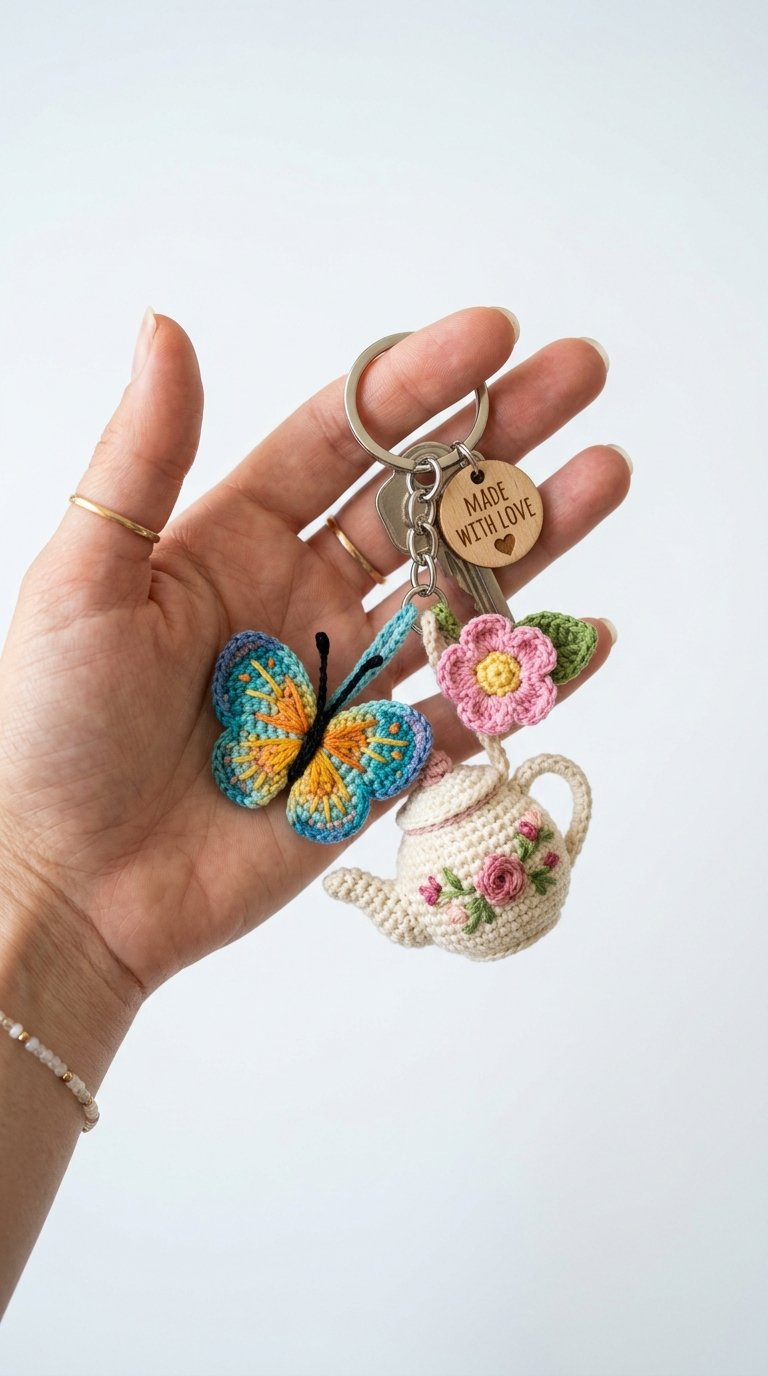 Butterfly Tea Garden Crochet Key - Free Crochet Pattern