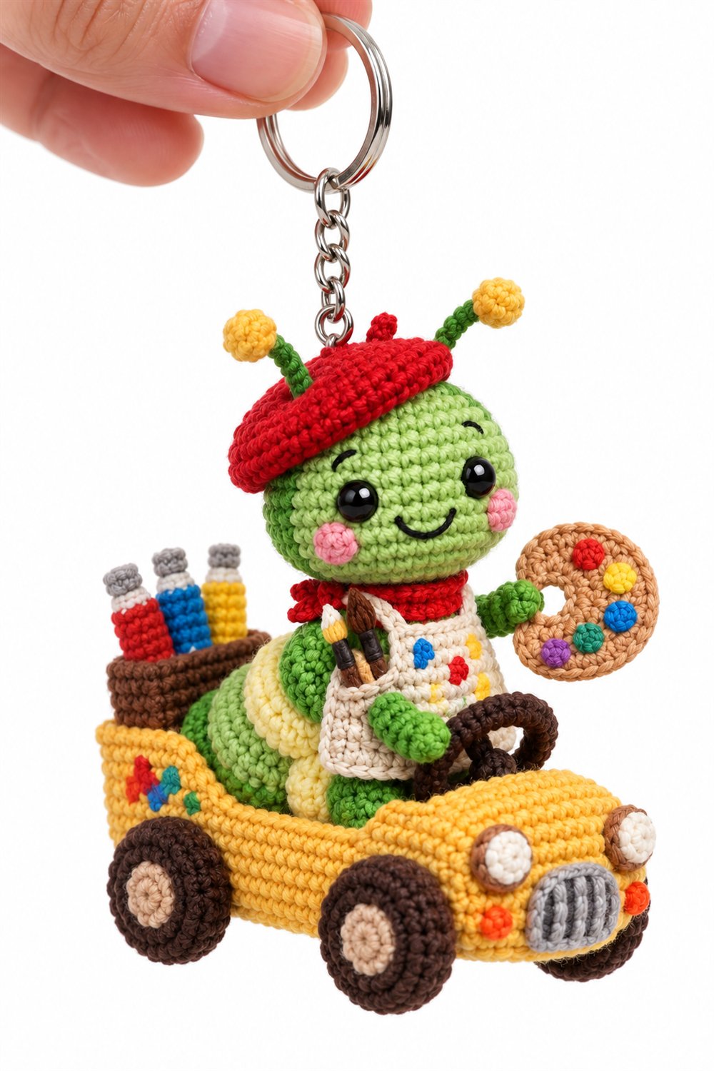 How to Crochet Caterpillar Artist With Palette