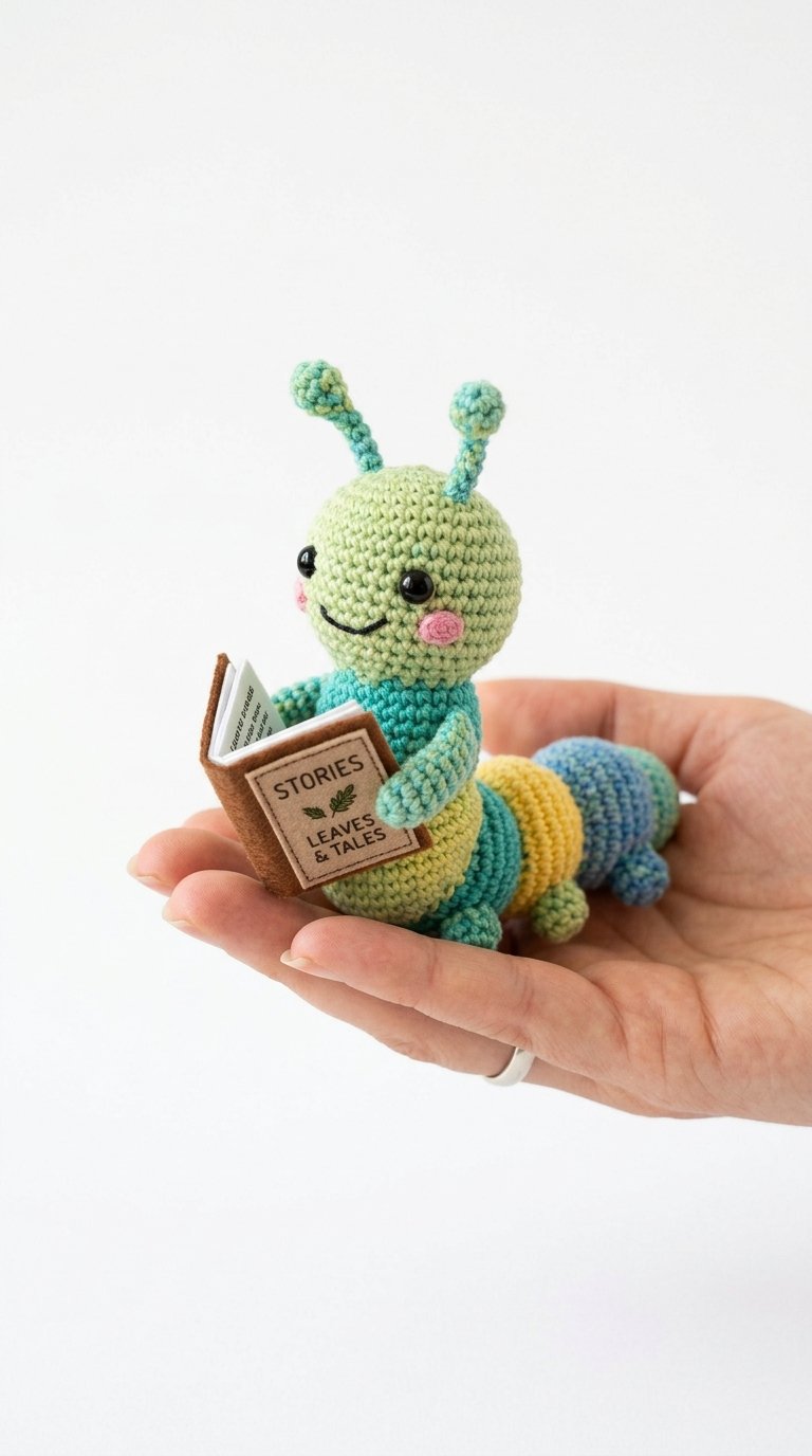 DIY Caterpillar Reading Book Crochet - Crochet Tutorial