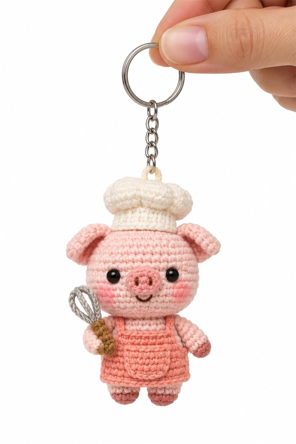 Chef Piglet Keychain - Amigurumi Pattern