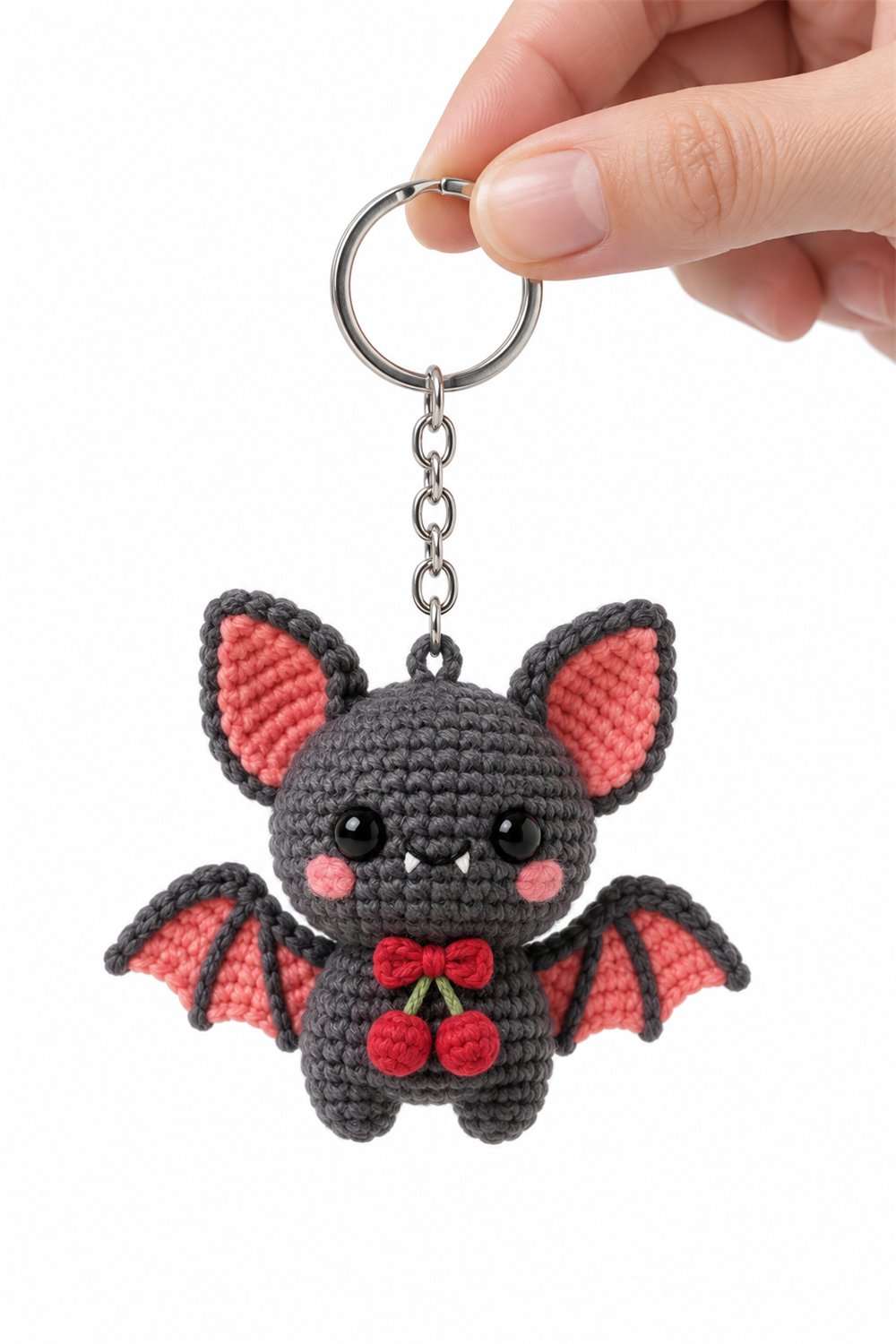 How to Crochet Cherry Bat Keychain