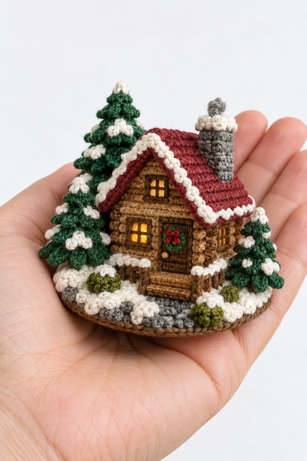 Christmas Cabin Snow Crochet Guide