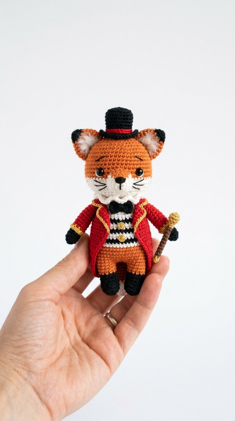 Circus Ringmaster Fox Amigurumi - Handmade Pattern