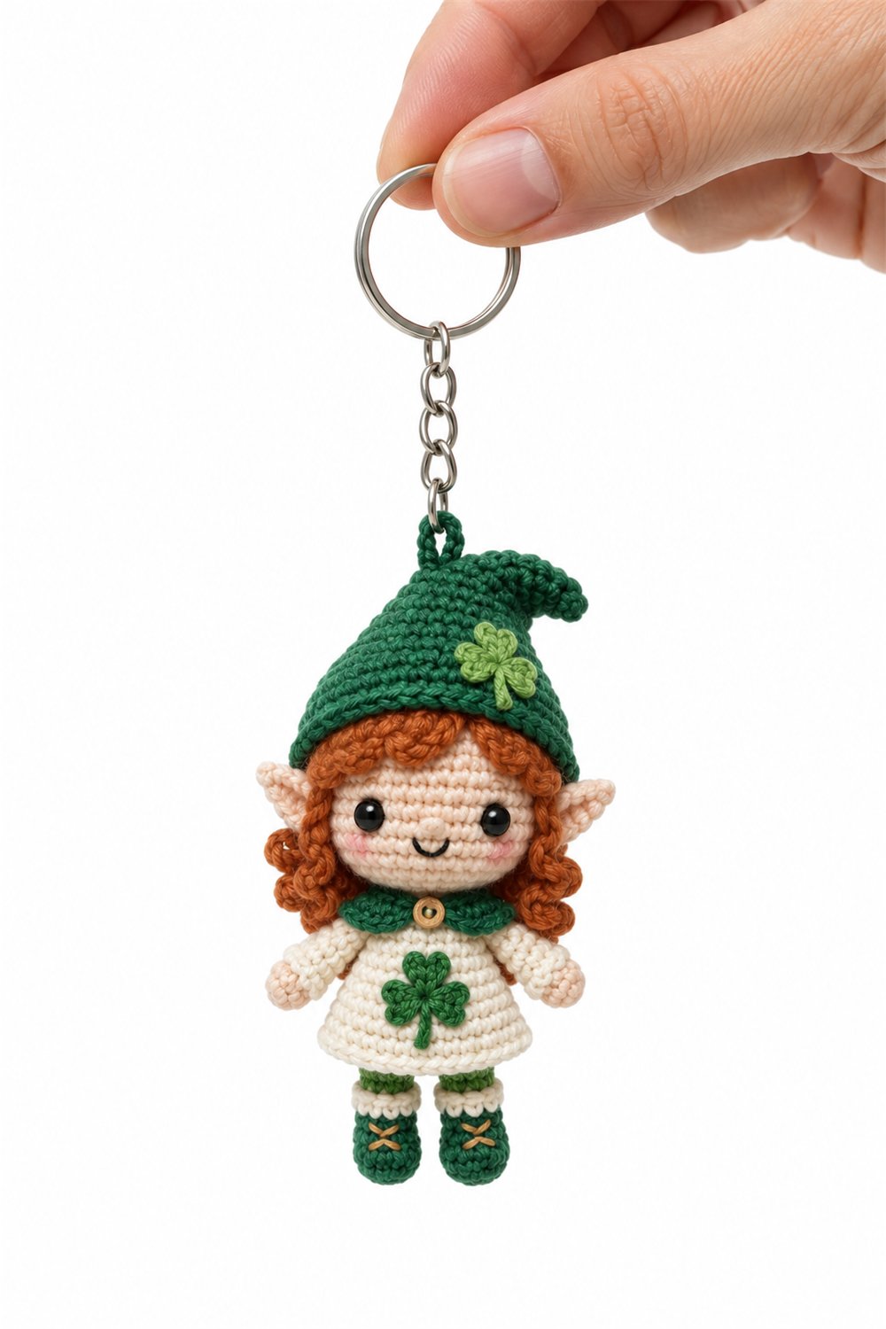 Clover Elf Keychain - Crochet Pattern