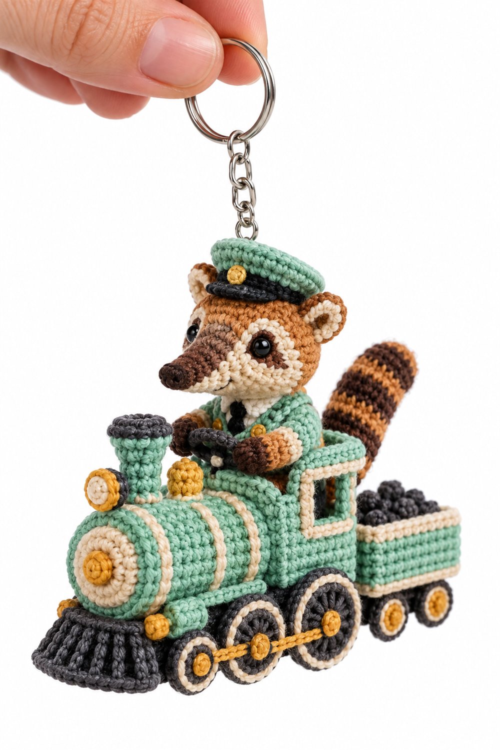 Coati Train Driver In Mint Train - PDF Pattern
