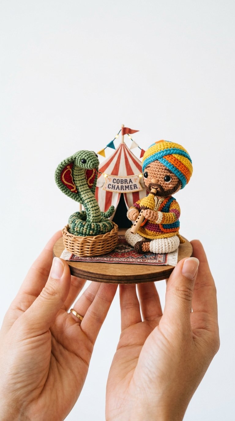Cobra Snake Charmer Circus Crochet - Crochet Pattern