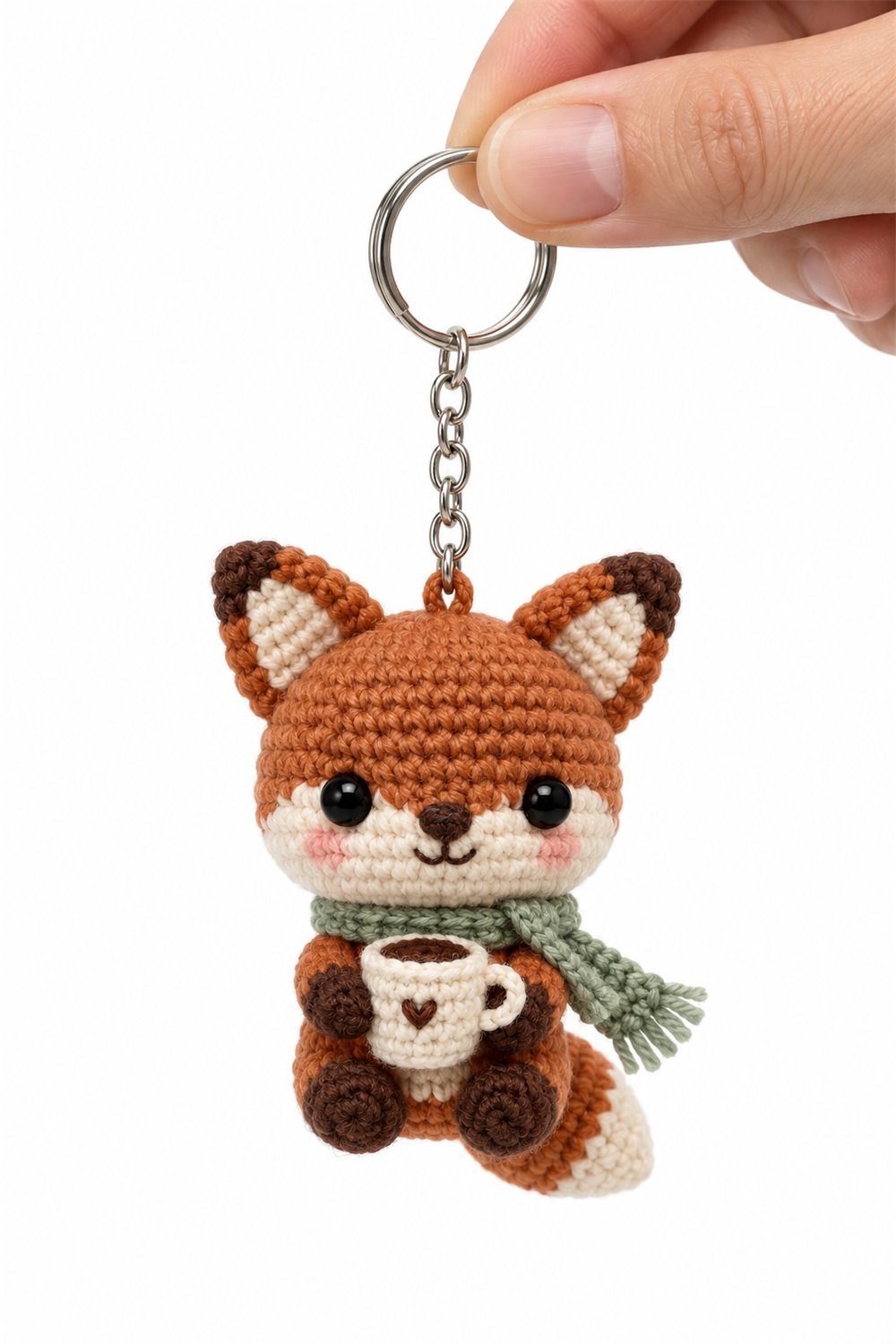 Coffee Fox Keychain - Amigurumi Pattern