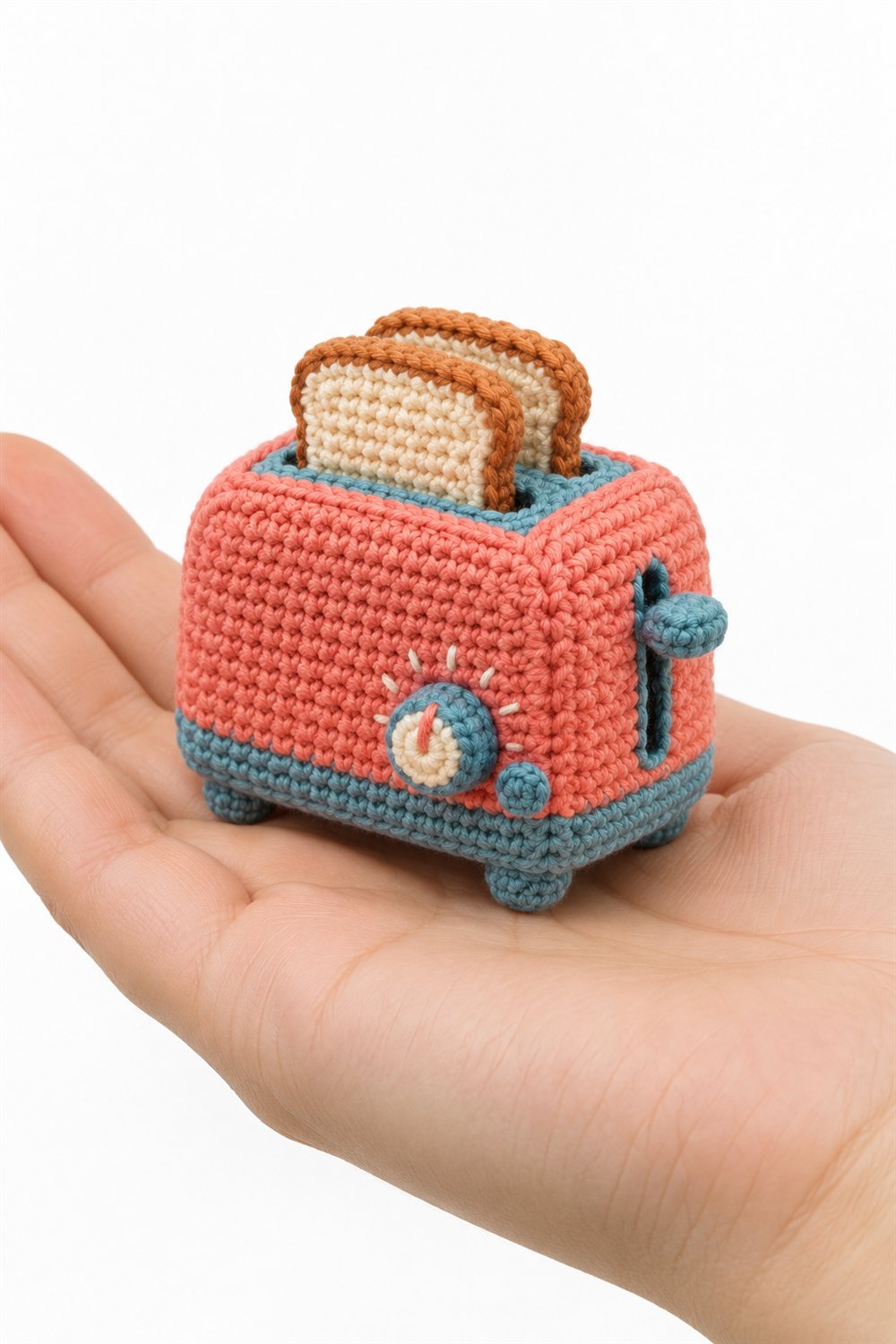 Coral And Blue Toaster - Amigurumi Pattern