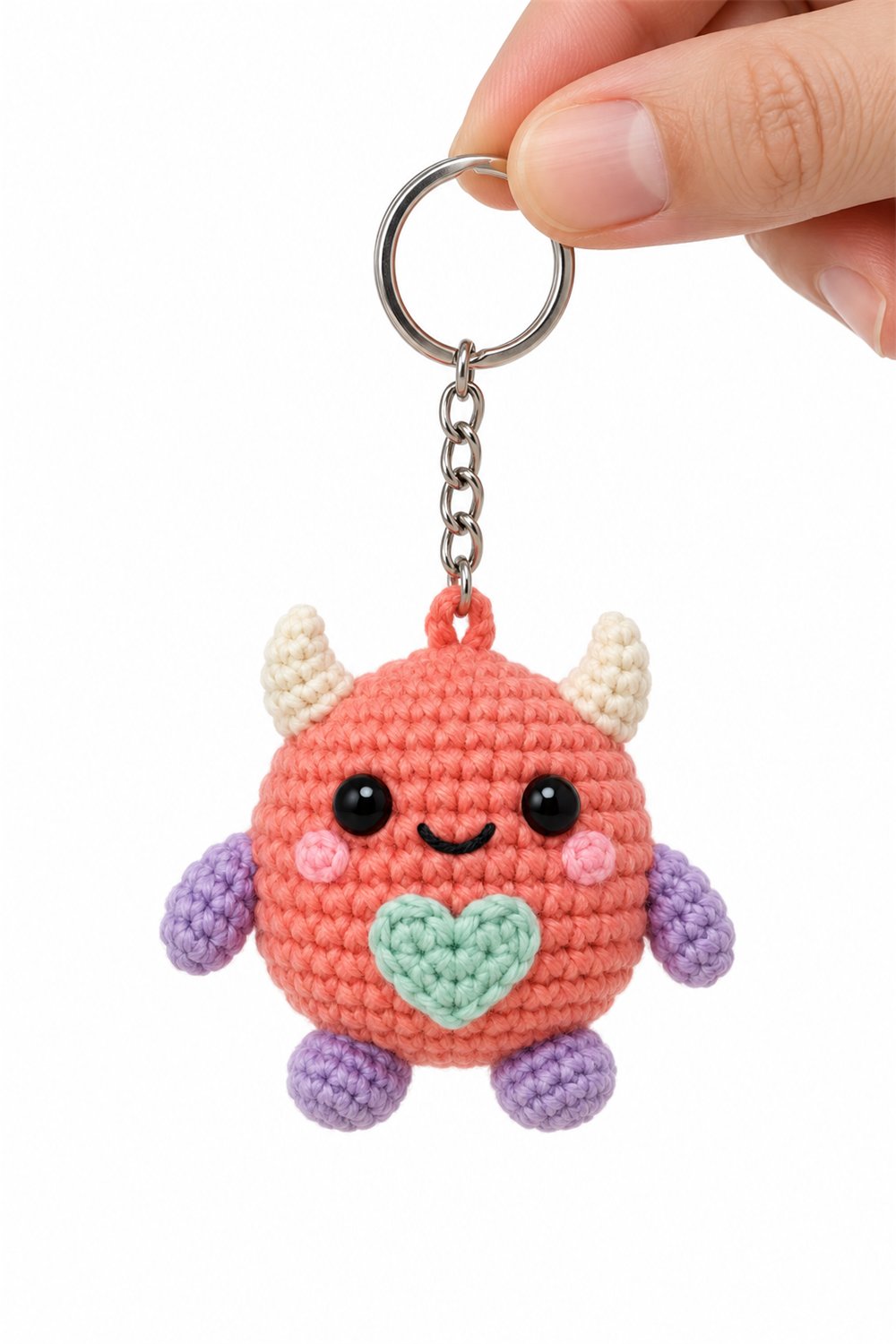 DIY Coral Monster Keychain - Crochet Tutorial
