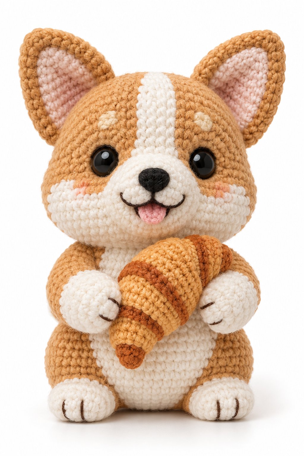 How to Crochet Corgi Holding Croissant