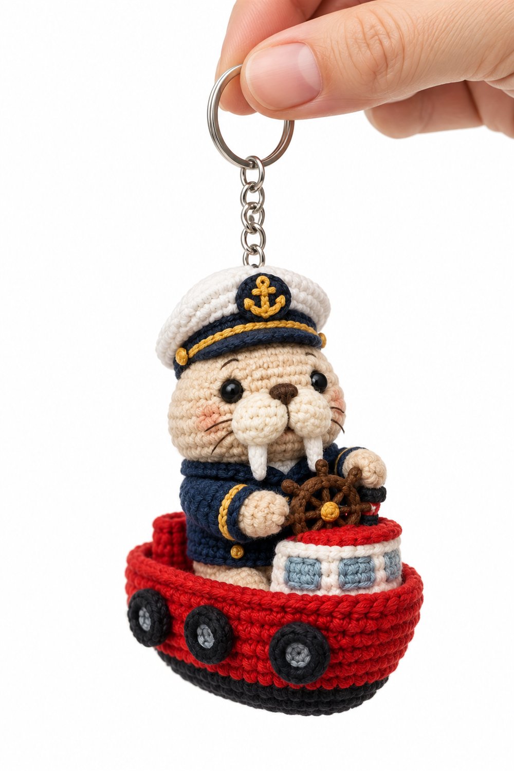 DIY Cream Baby Walrus Ship Captain - Crochet Tutorial