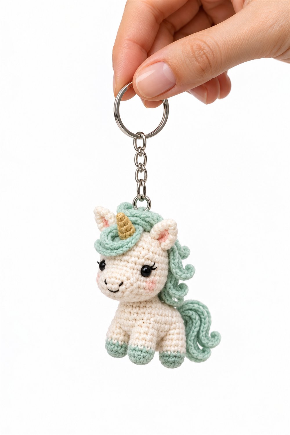 Cream Unicorn With Mint Mane - Crochet Pattern