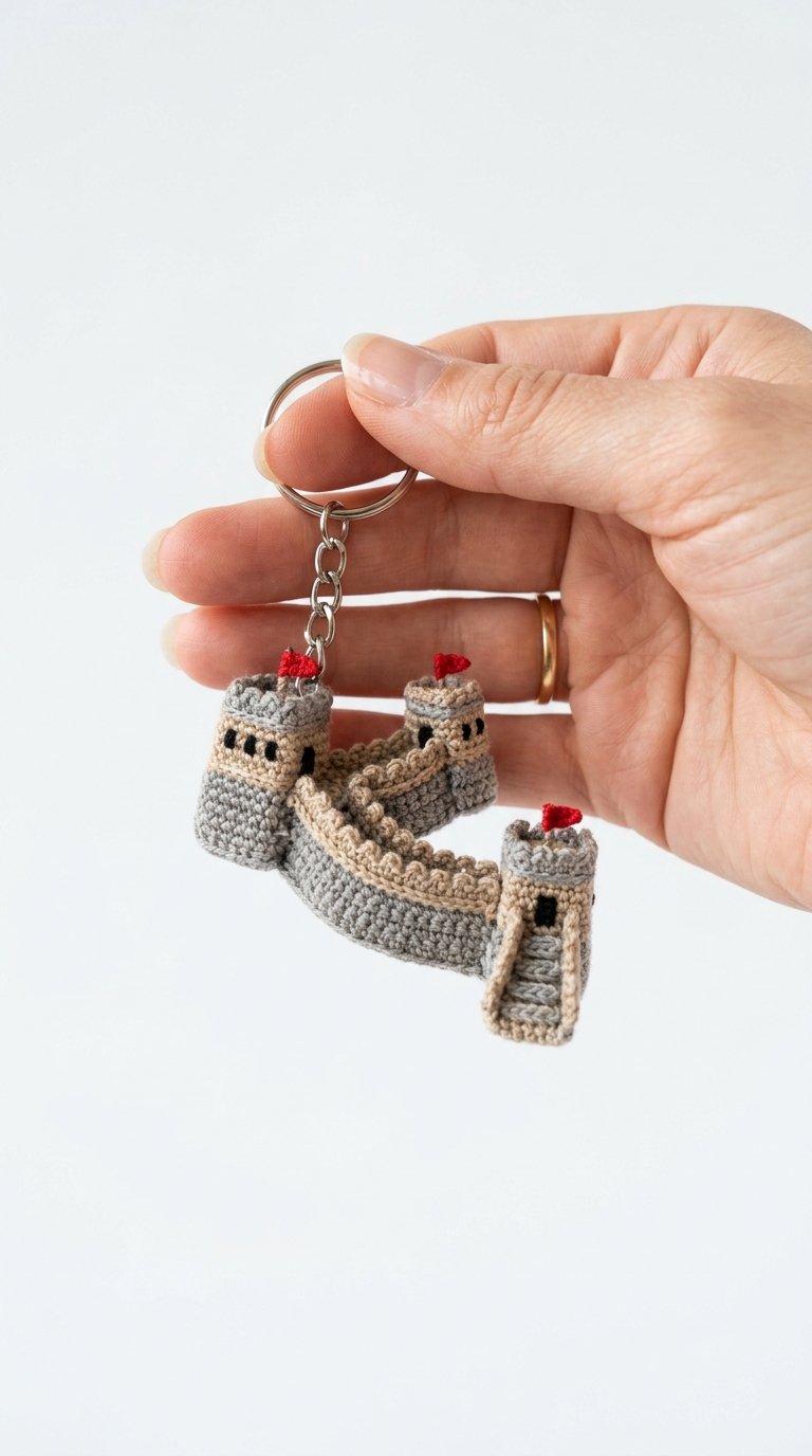 Crochet Keychain Held In Hand - PDF Pattern