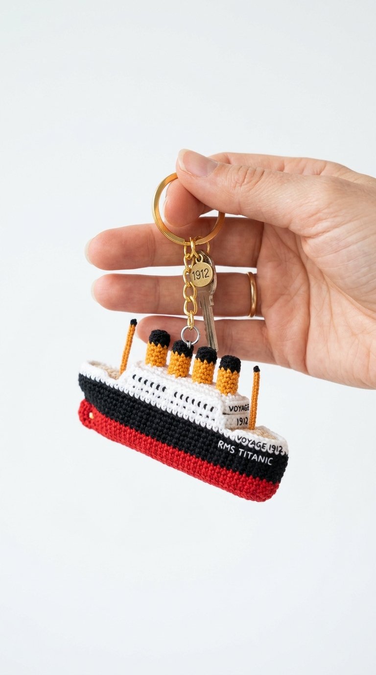 Crochet Keychain Held In Hand - Amigurumi Pattern
