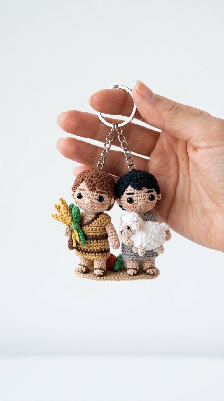 How to Crochet Crochet Keychain Held In Hand