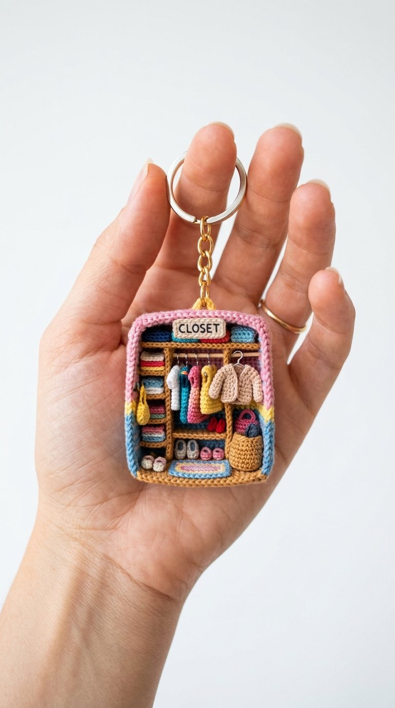 Crochet Keychain In Hand - Crochet Pattern