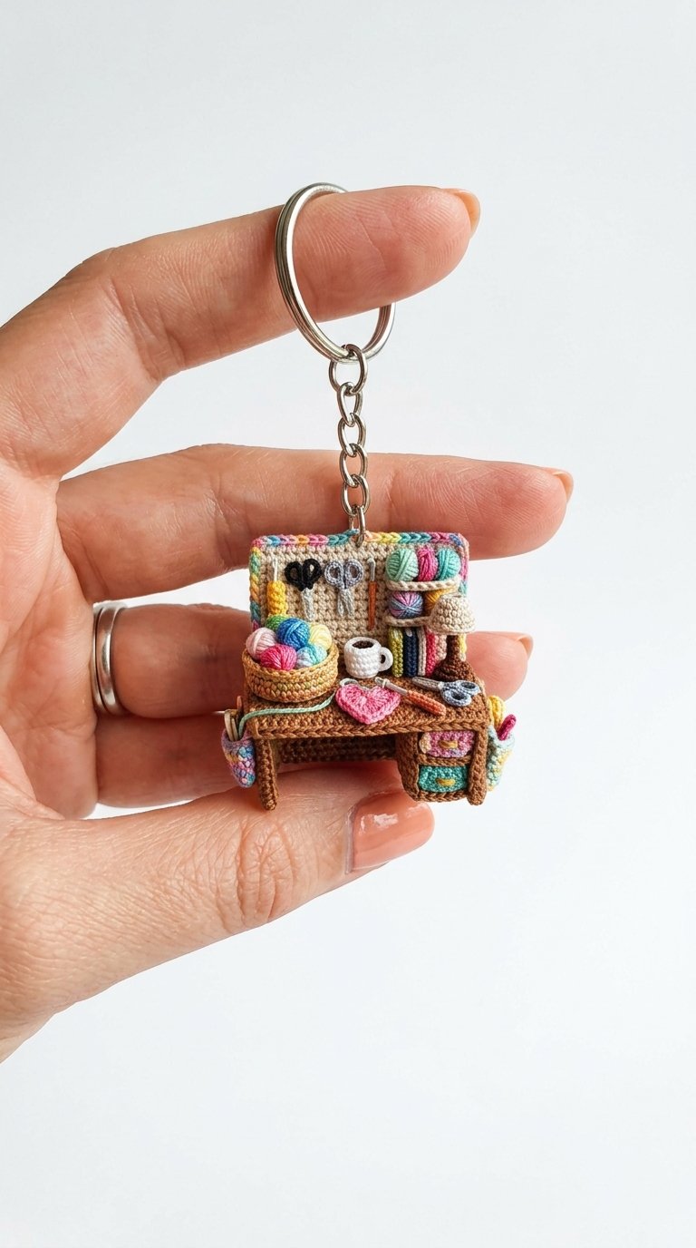 Crochet Keychain In Hand - Amigurumi Pattern