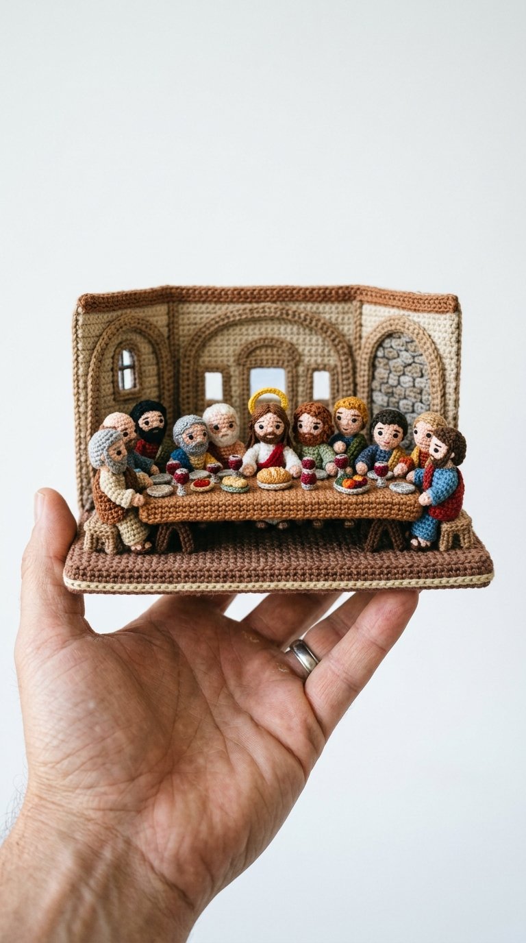 Crochet Last Supper Diorama Crochet Guide