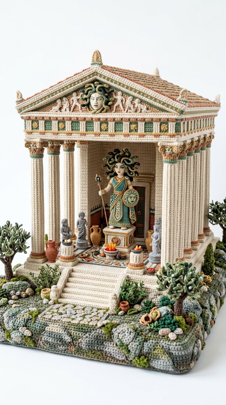 How to Crochet Crochet Miniature Medusa Temple