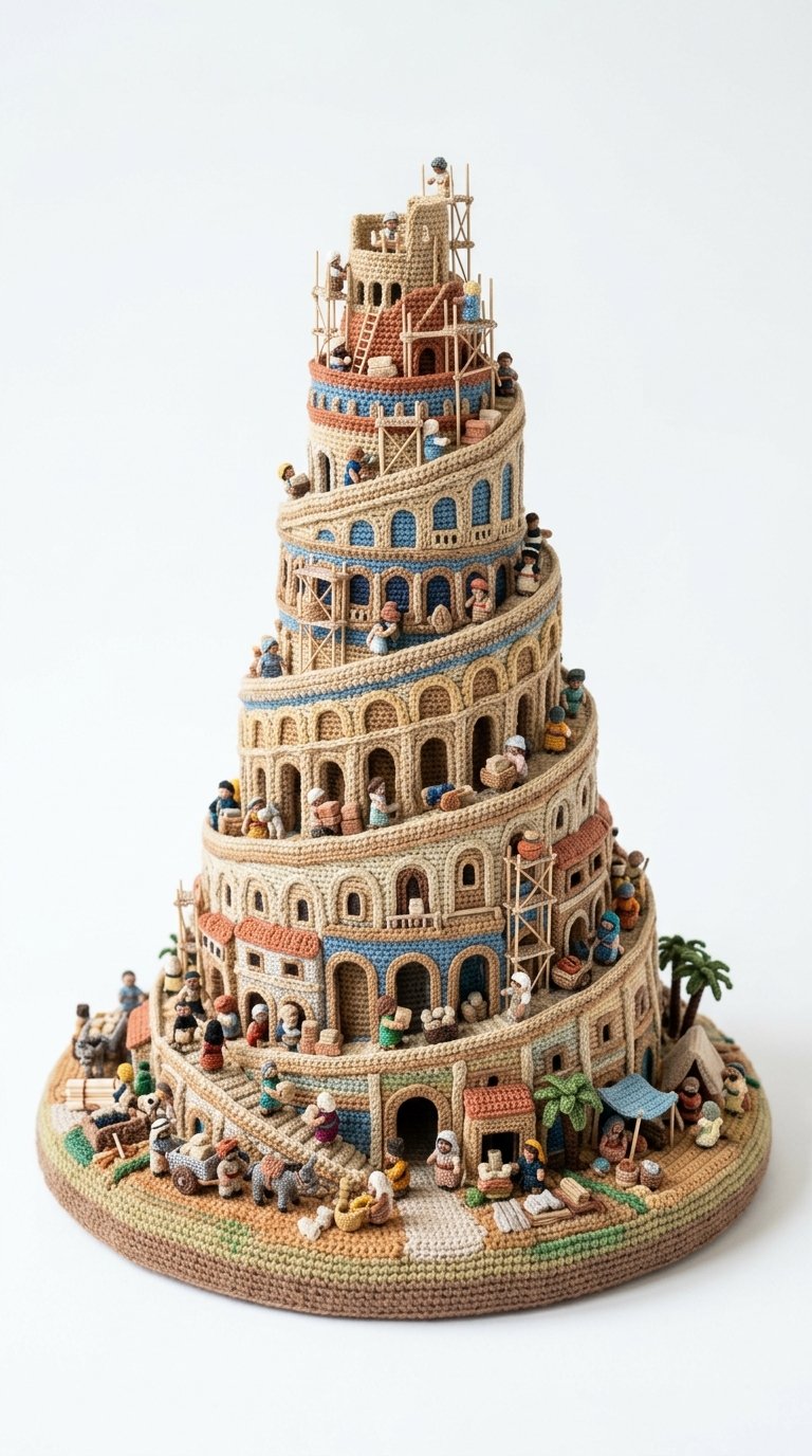 DIY Crochet Miniature Tower Of Babel - Crochet Tutorial