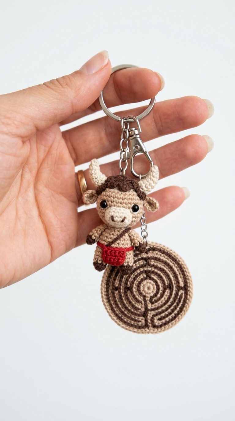 Crochet Crochet Minotaur Keychain In Hand - Pattern
