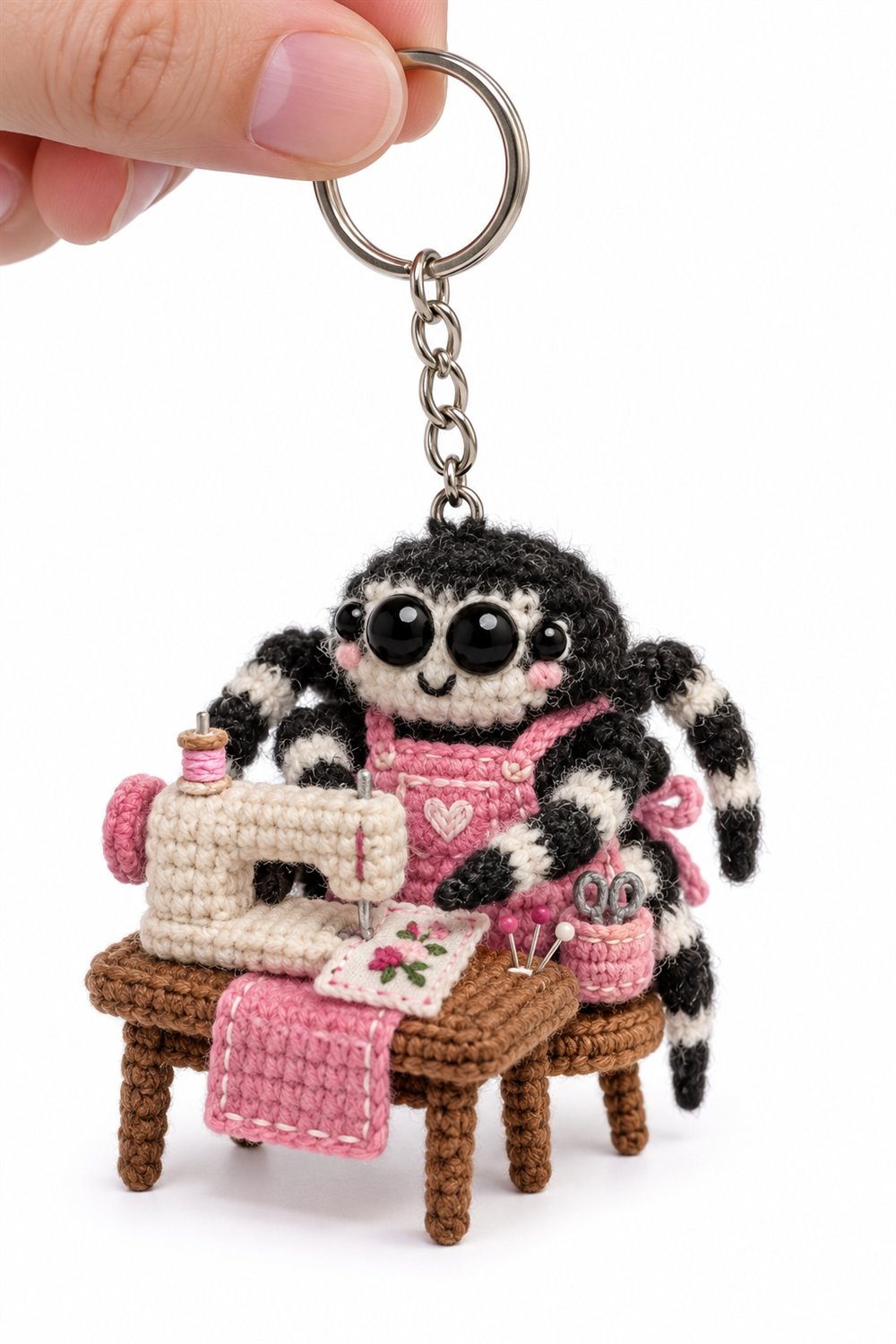 How to Crochet Cute Black And White Jumping Spider Seamstress