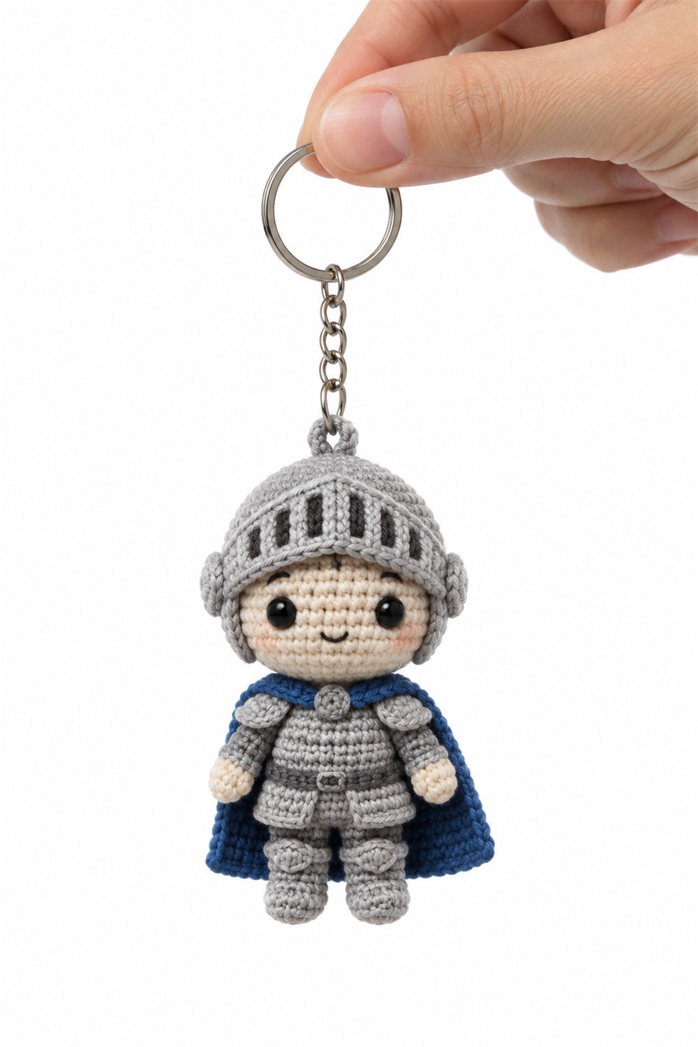 Cute Knight Keychain Crochet Guide