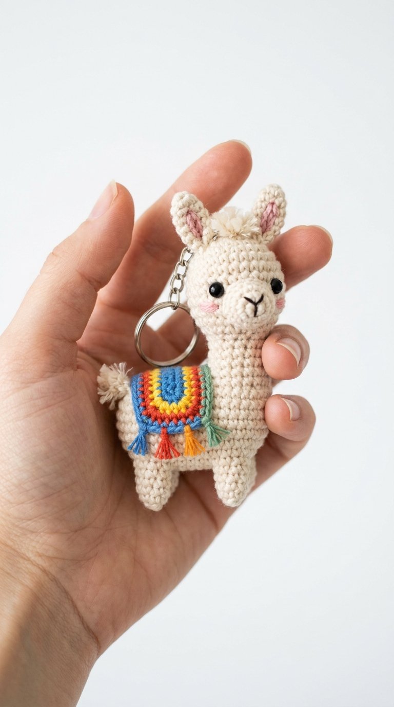 DIY Cute Llama Keychain Crochet - Crochet Tutorial