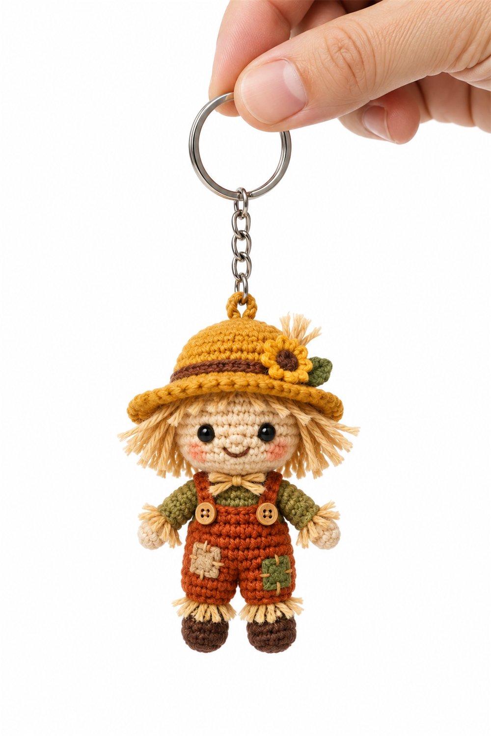 Cute Scarecrow Keychain - Amigurumi Pattern