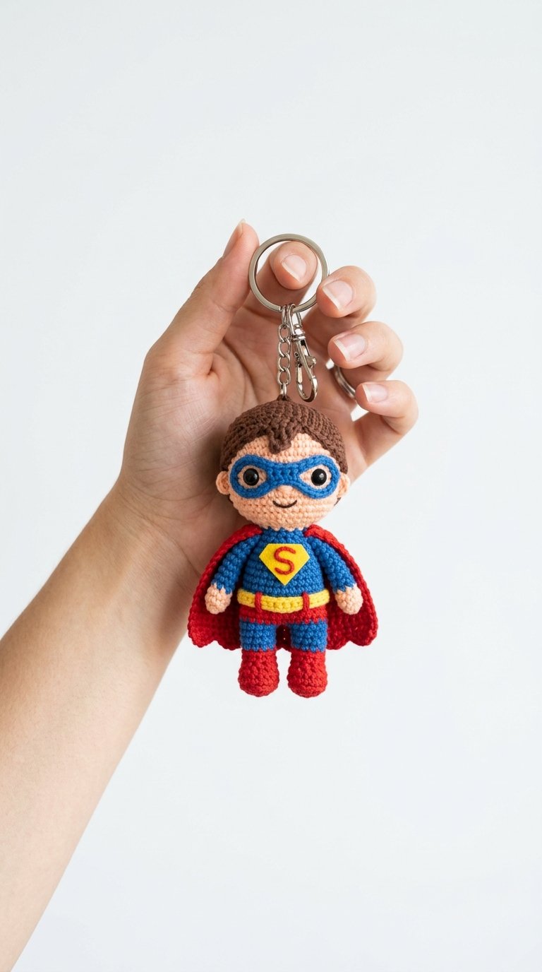 Cute Superhero Keychain Crochet Crochet Guide