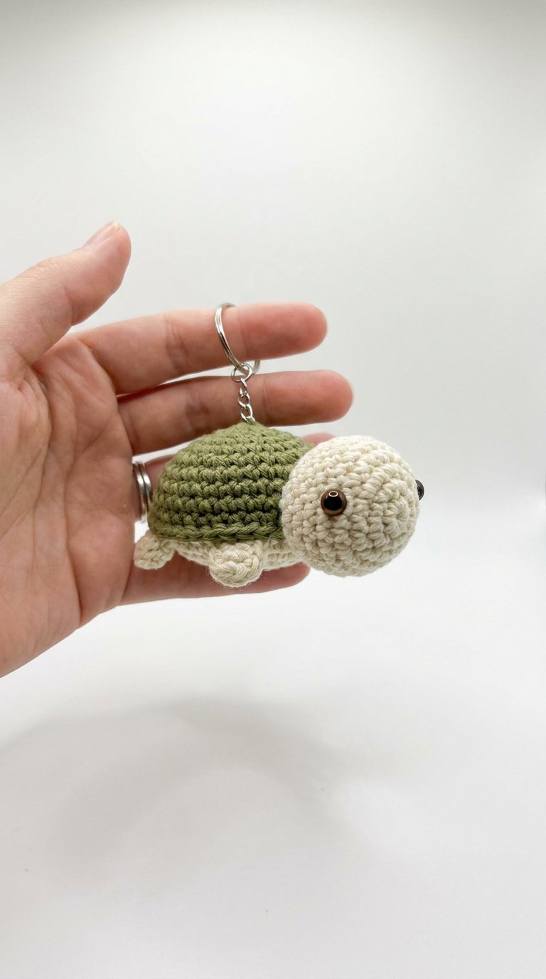 Cute Turtle Keychain Crochet - Crochet Pattern