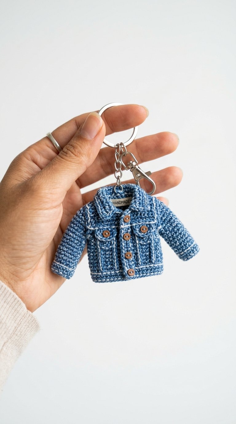 Denim Jacket Crochet Keychain Crochet Guide