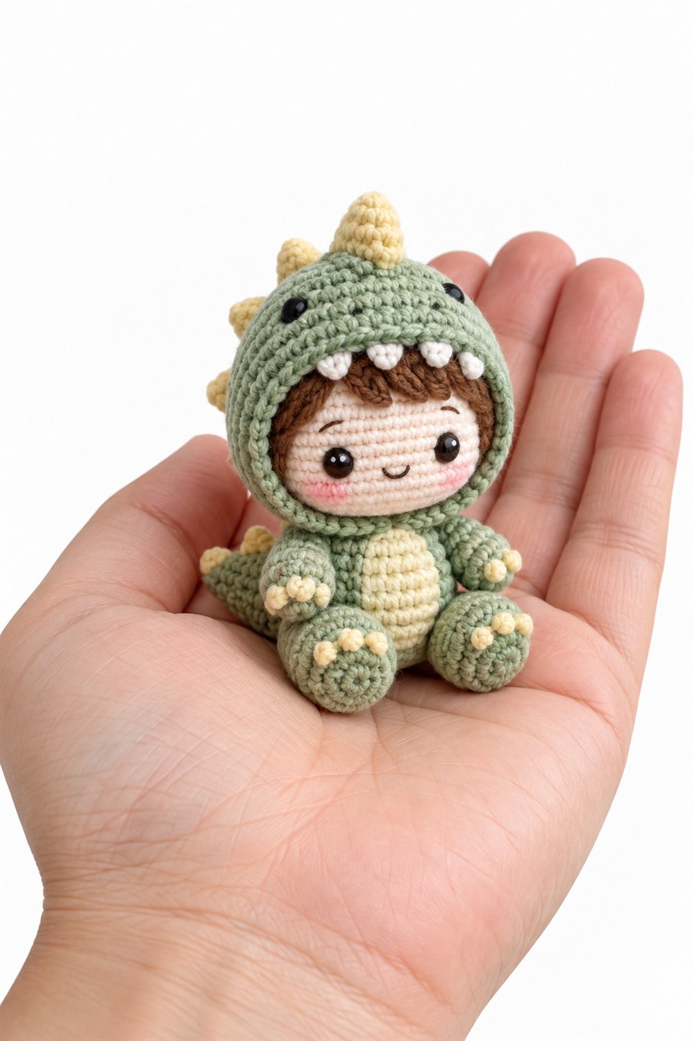 Doll In Dinosaur Pajamas - Step by Step