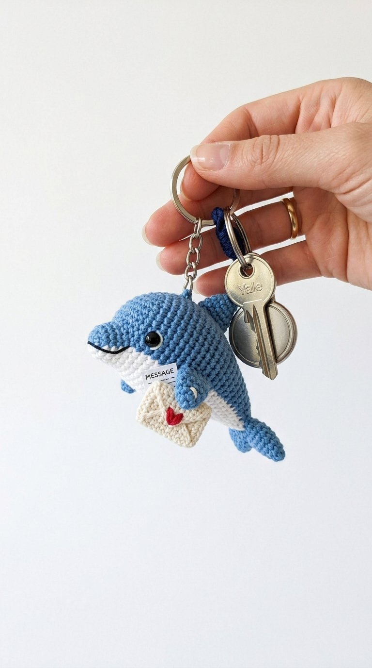 DIY Dolphin Delivering Messages Keyc - Crochet Tutorial
