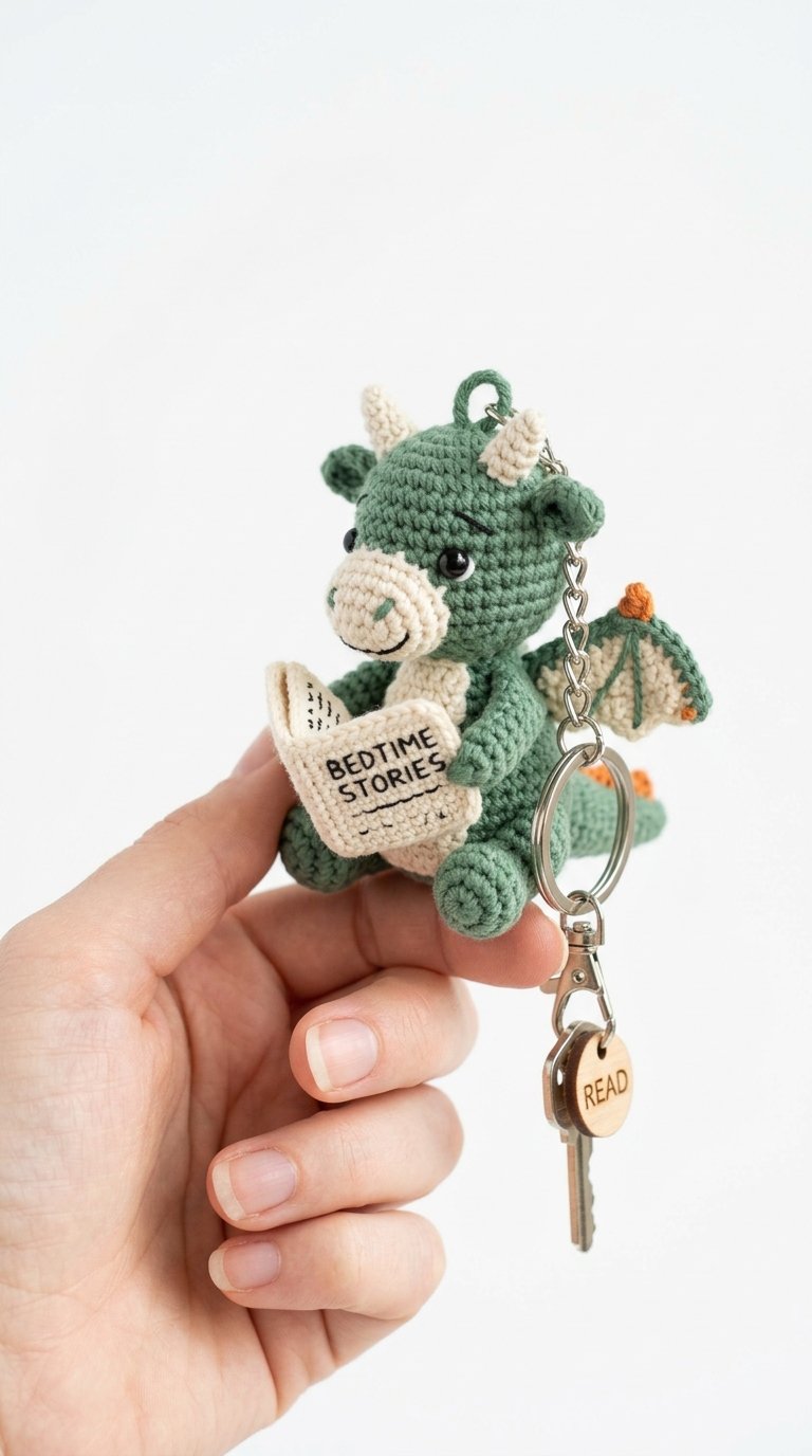 Dragon Reading Story Keychain - Step by Step