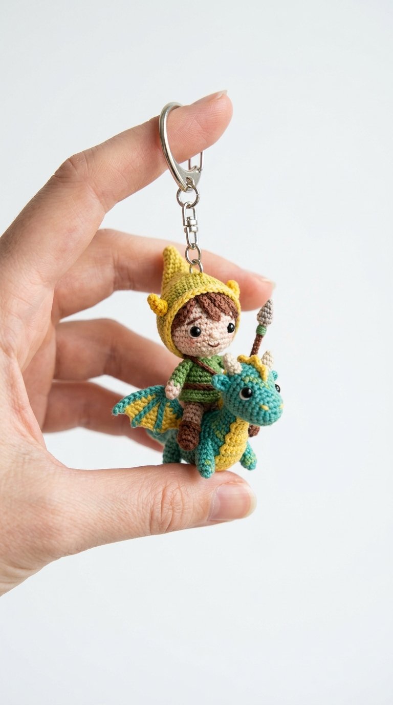 DIY Dragon Rider Keychain Amigurumi - Crochet Tutorial
