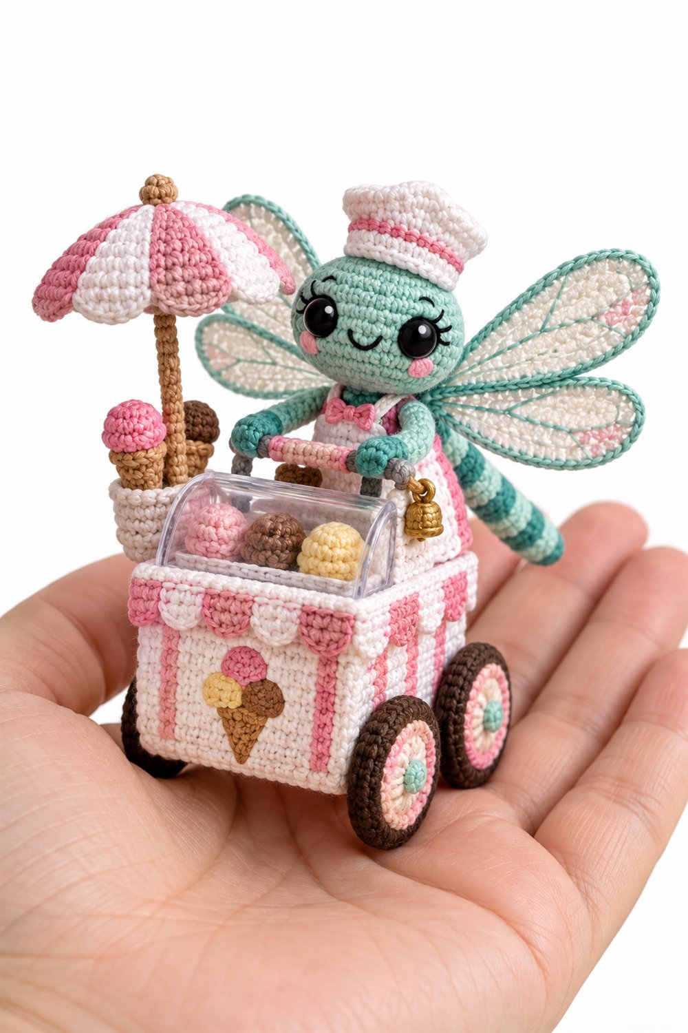 DIY Dragonfly Candy Maker With Ice Cream Cart - Crochet Tutorial