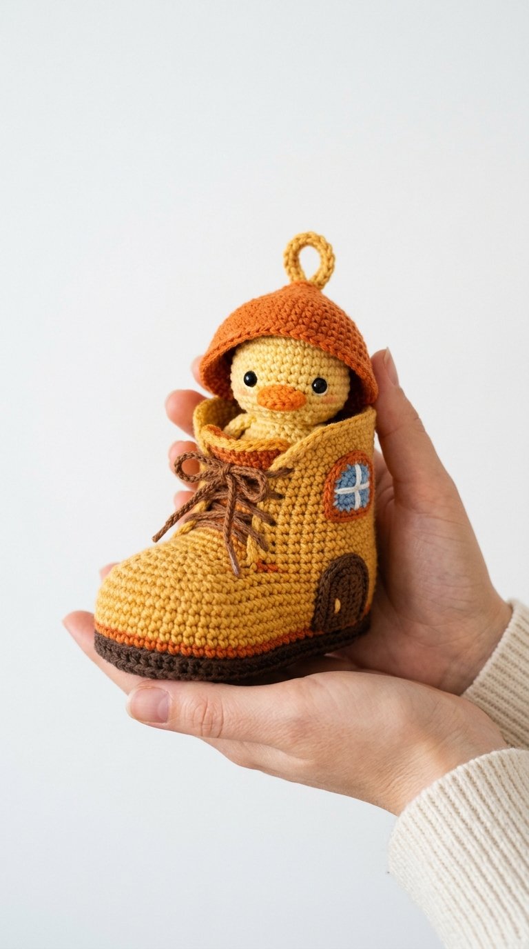 Duck Inside Boot Crochet - Crochet Pattern