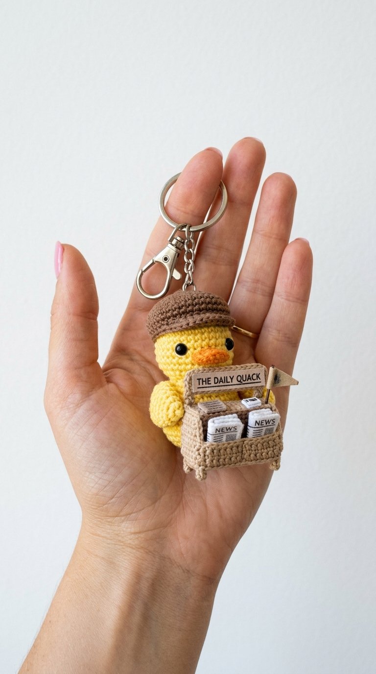 How to Crochet Duck Newspaper Stand Crochet Key