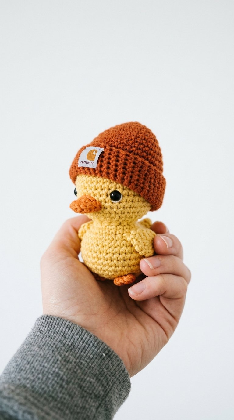 Duck Wearing Beanie Amigurumi - Step by Step