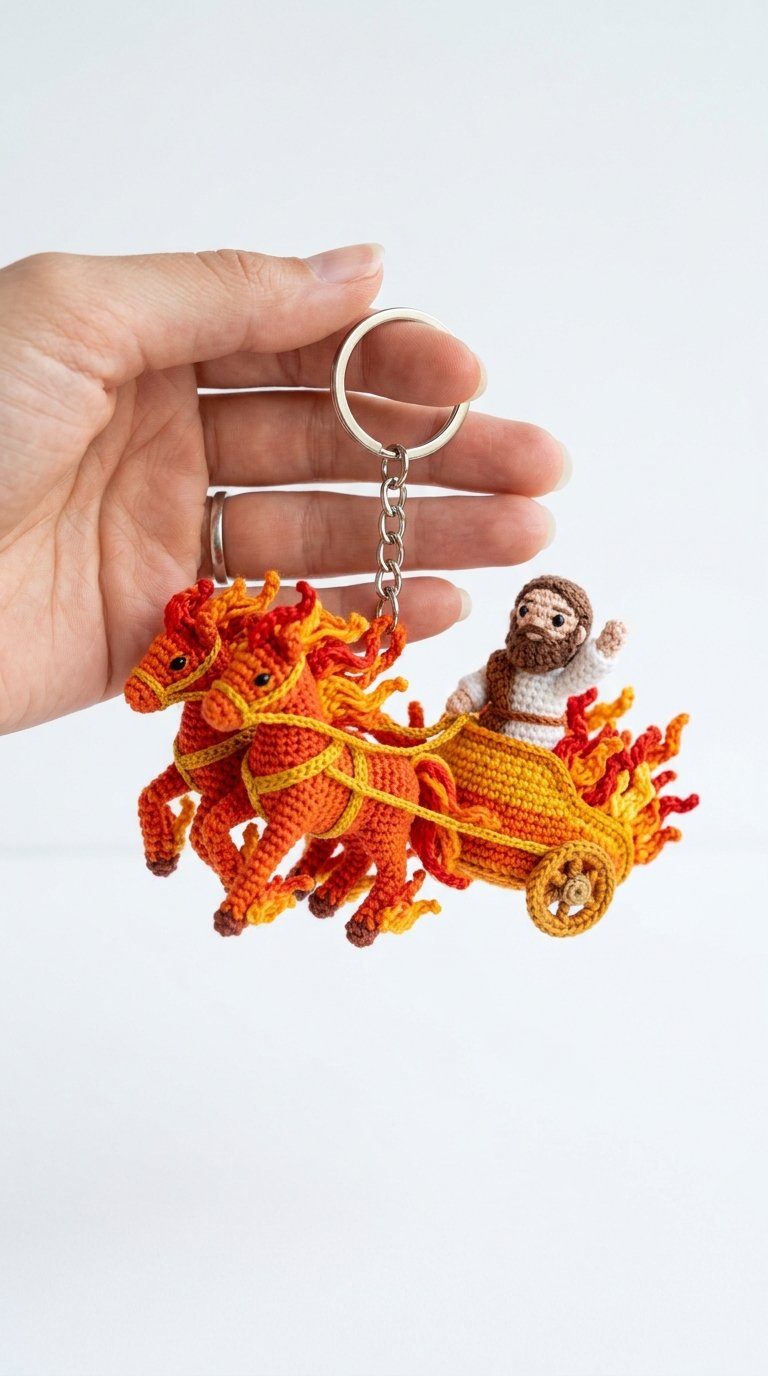 How to Crochet Elijahs Chariot Fire Keychain