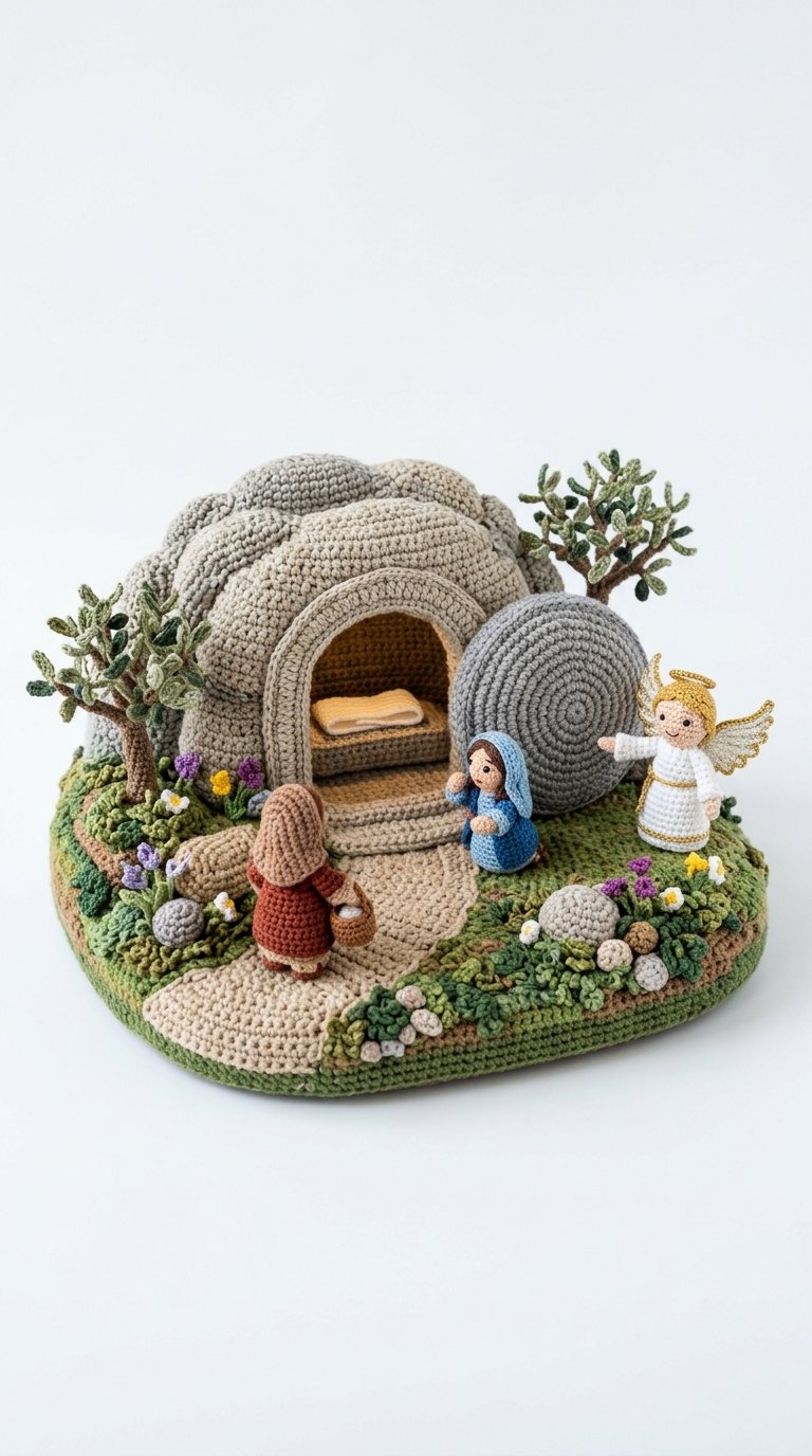 Empty Tomb Crochet Miniature Dio - Handmade Pattern