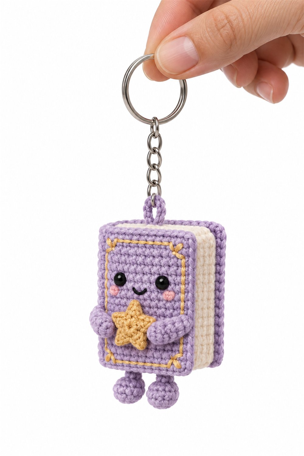 DIY Enchanted Book Keychain - Crochet Tutorial