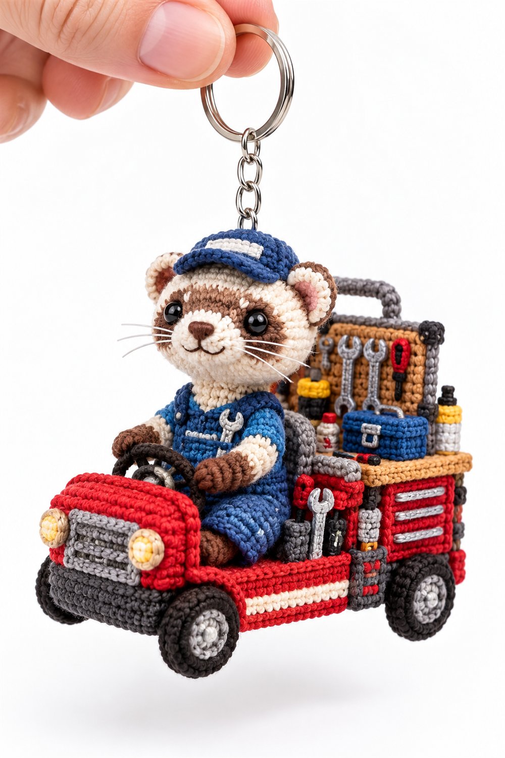 Ferret Mechanic With Workbench - Crochet Pattern