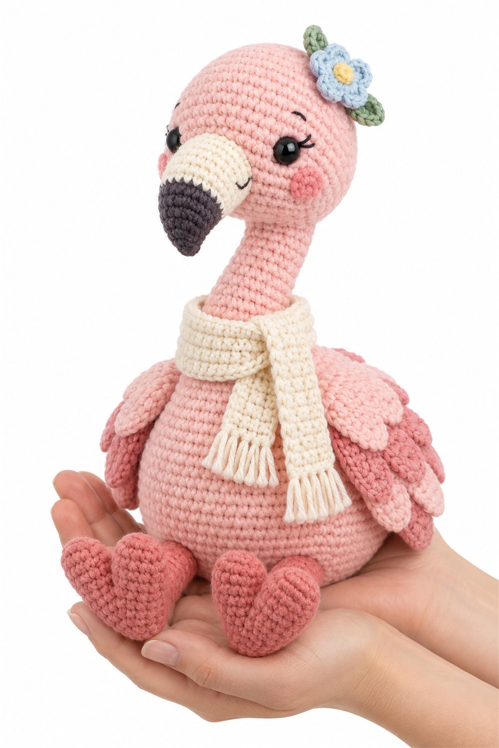 Flamingo With Scarf - Amigurumi Pattern