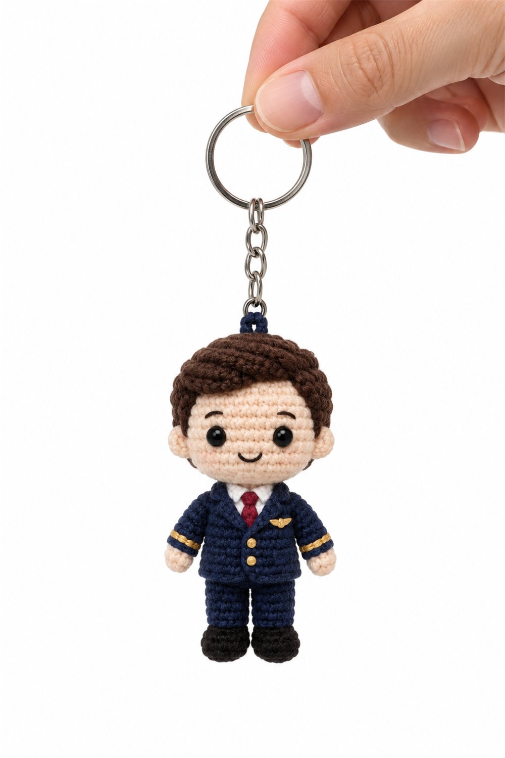 Flight Attendant Keychain - Amigurumi Pattern