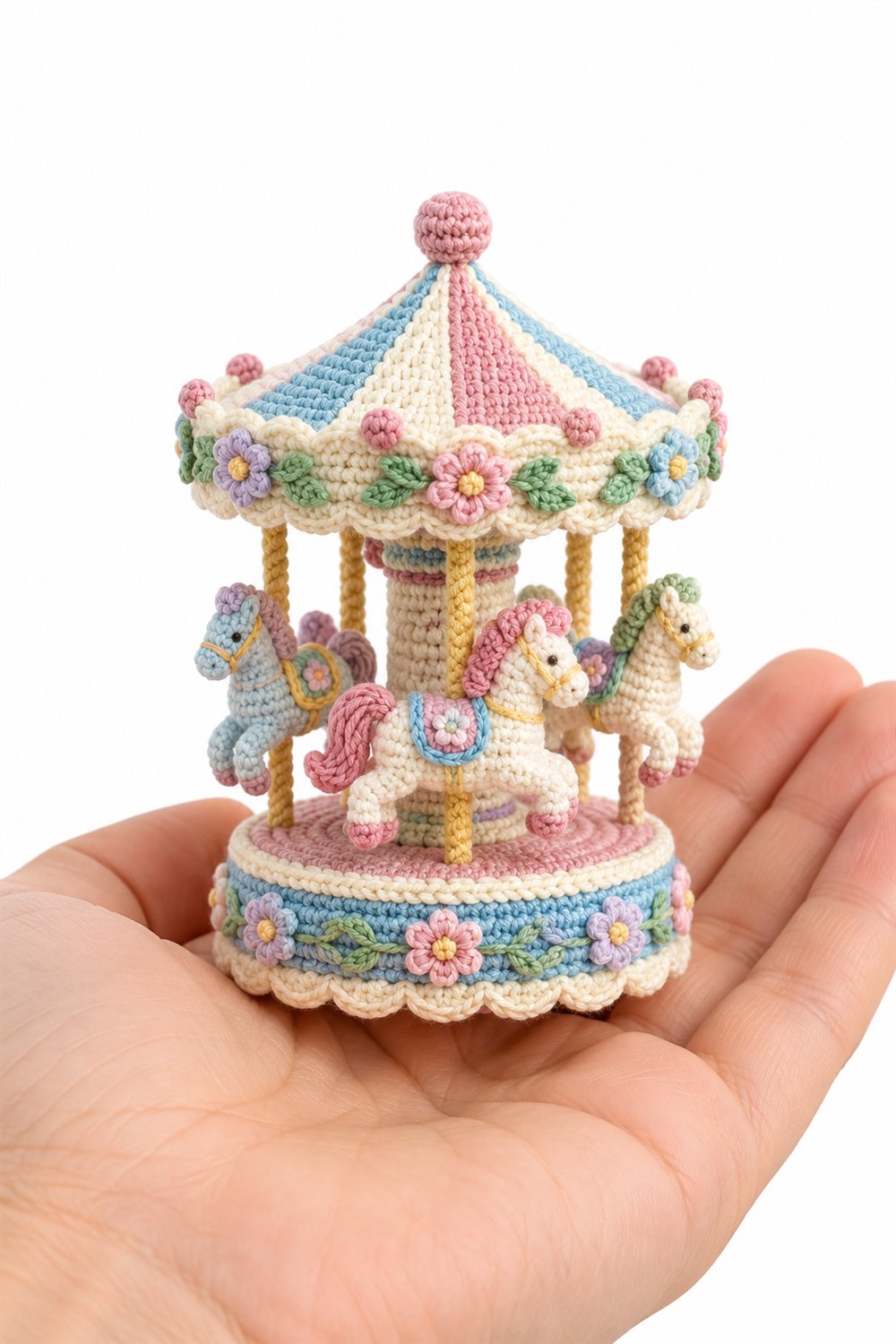 Floral Toy Carousel - PDF Pattern