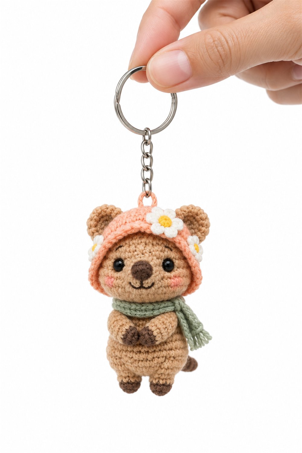 Flower Quokka Keychain - Easy Crochet
